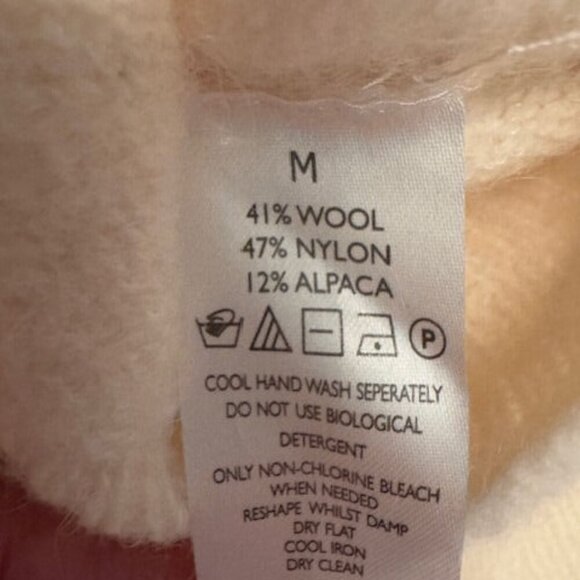 The White Company Crop Cardigan Size M Sweater Alpaca Wool Blend Quiet Luxury - Picture 9 of 9